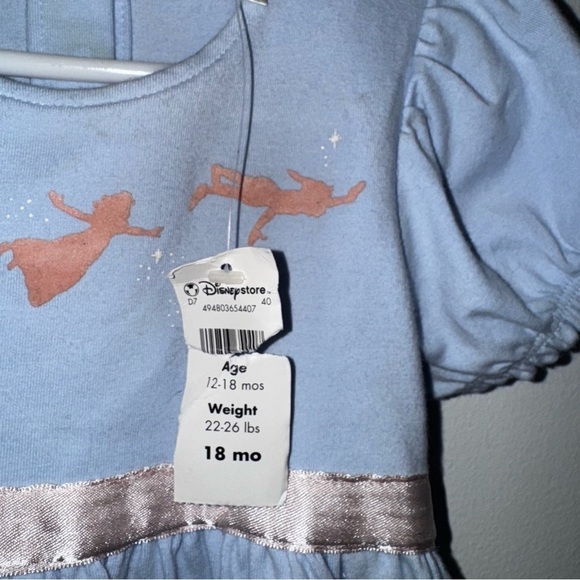 Nwt Disney Store 18 Month 2pc Blue Peter Pan Dress & Bloomers - Picture 2 of 11